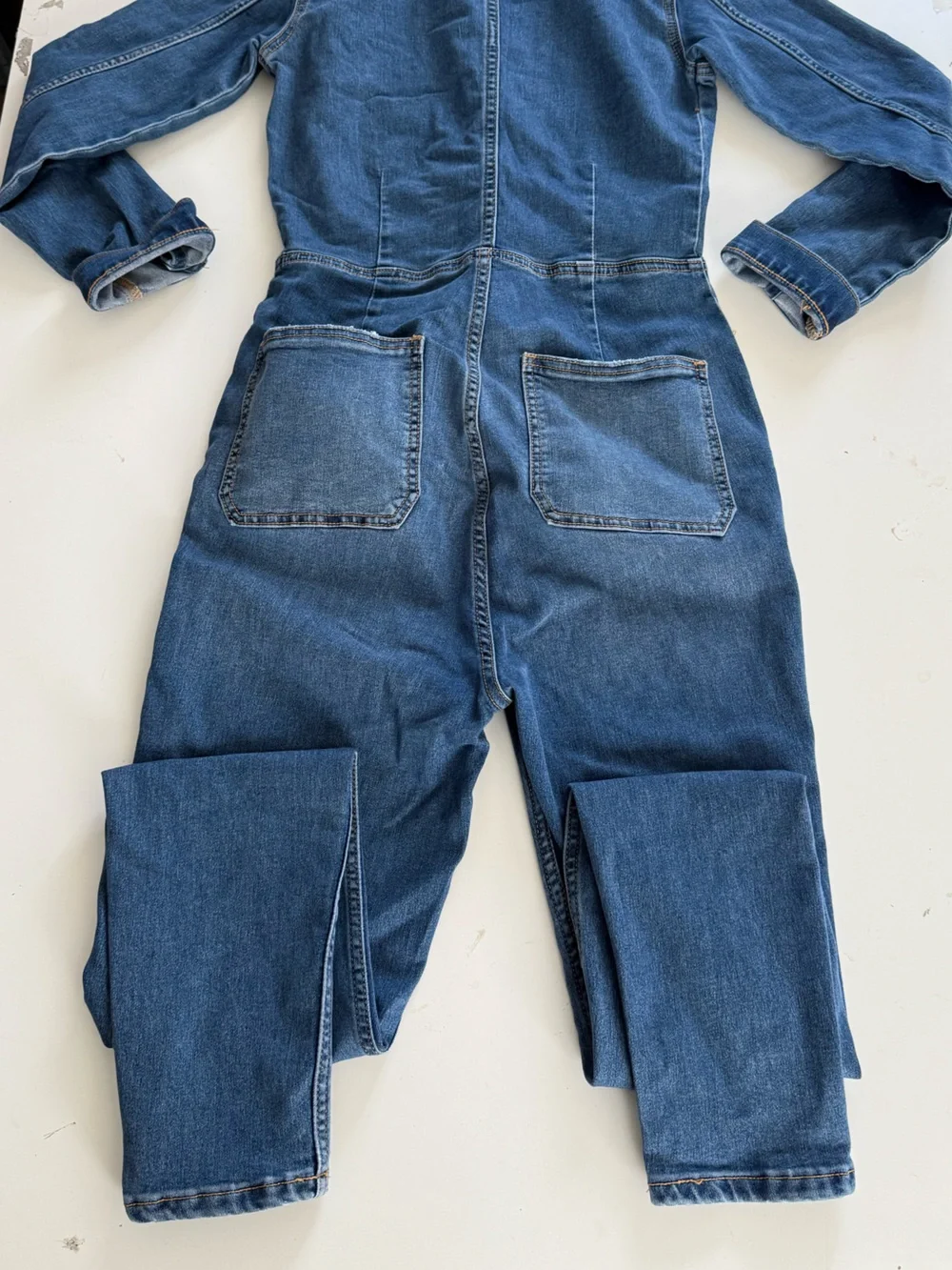 Free People Long Sleeve Denim Jumpsuit  size small